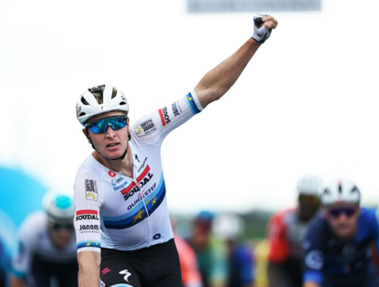 Belgian cyclist Tim Merlier is at the start of the NIBC Tour. Photo by David Pintens, BELGA.